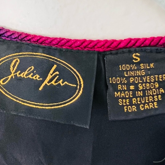 Vintage Julia Kim 100% silk floral jacket blazer - Picture 5 of 6